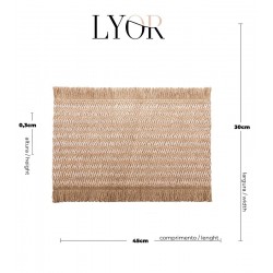 Lugar Americano 45x30cm Juta Off White